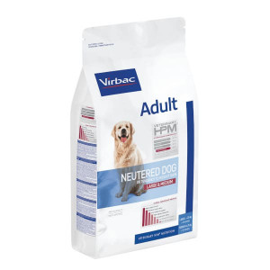 VIRBAC HPM DOG ADULT NEUTERED L/M sausā suņu barība 3kg